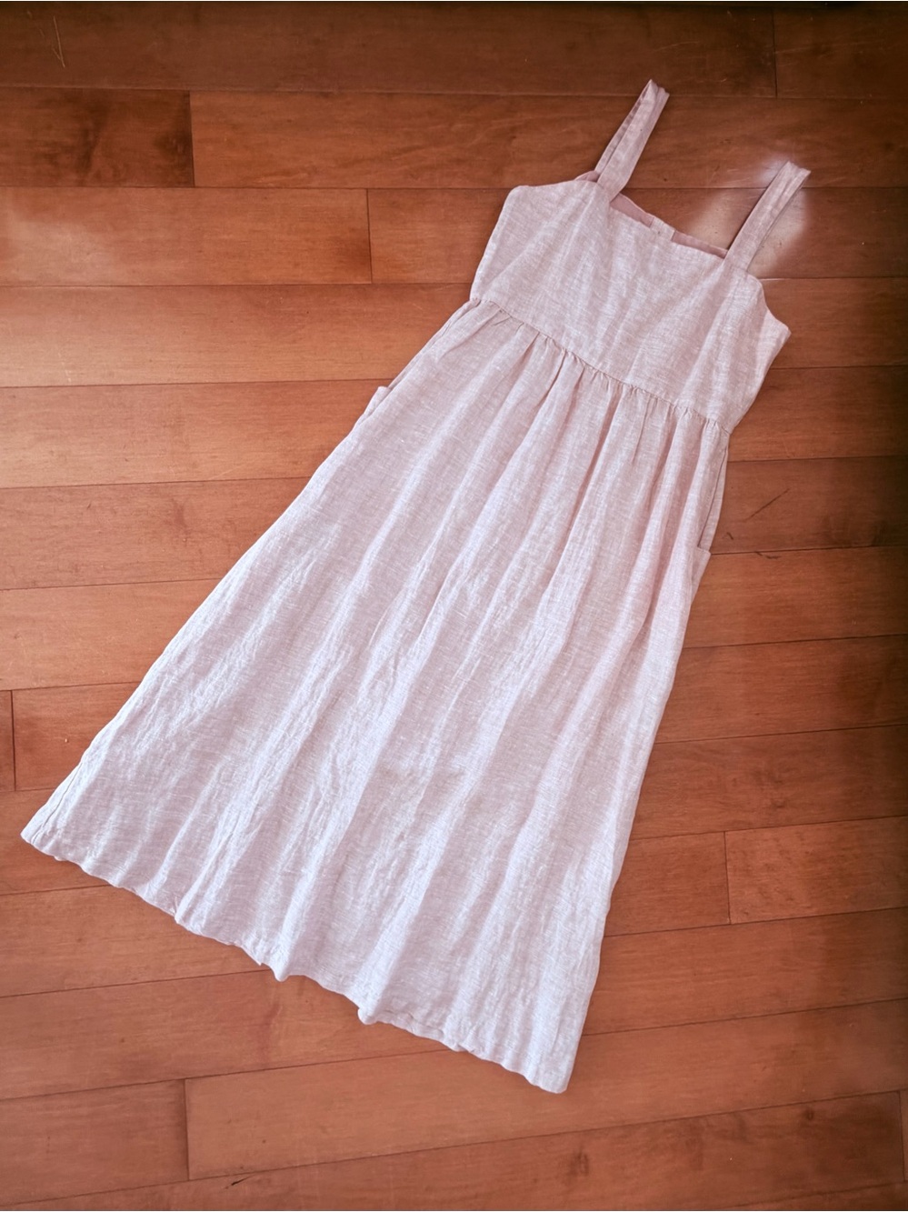 Blush Linen Button Front Maxi Dress , 6 - Picture 2 of 6